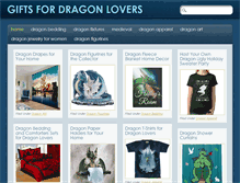 Tablet Screenshot of dragonlovergifts.com